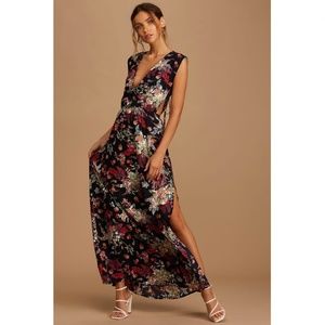 Flourishing Friendships Floral Print Side-Tie Maxi Dress